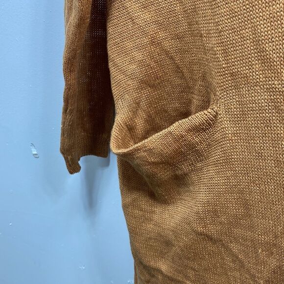 Demylee Linen Open Front Duster Cardigan Medium - Picture 5 of 6